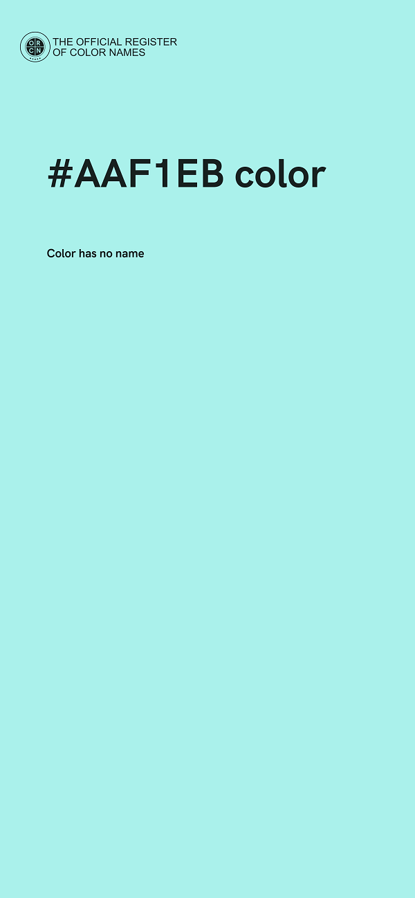 #AAF1EB color image
