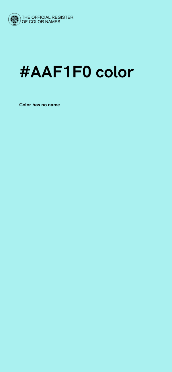#AAF1F0 color image