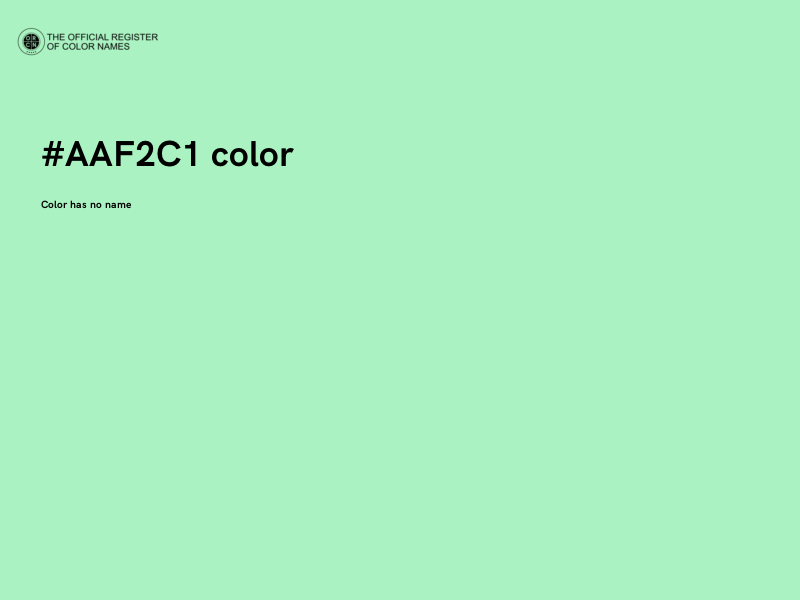 #AAF2C1 color image