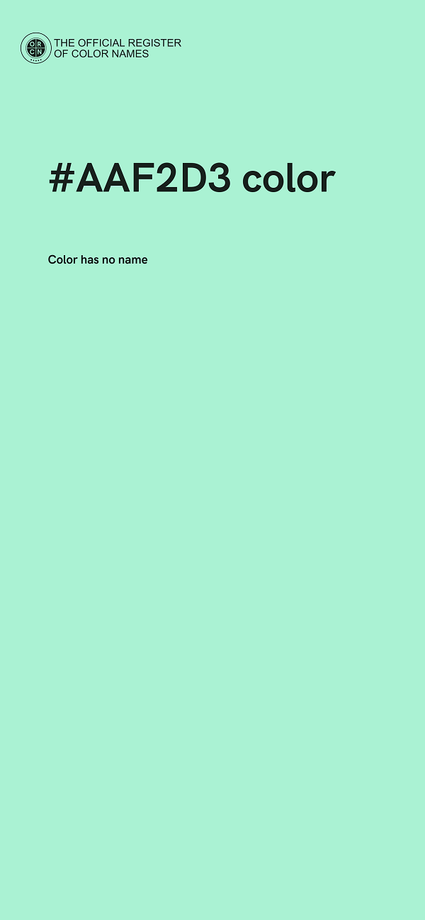#AAF2D3 color image