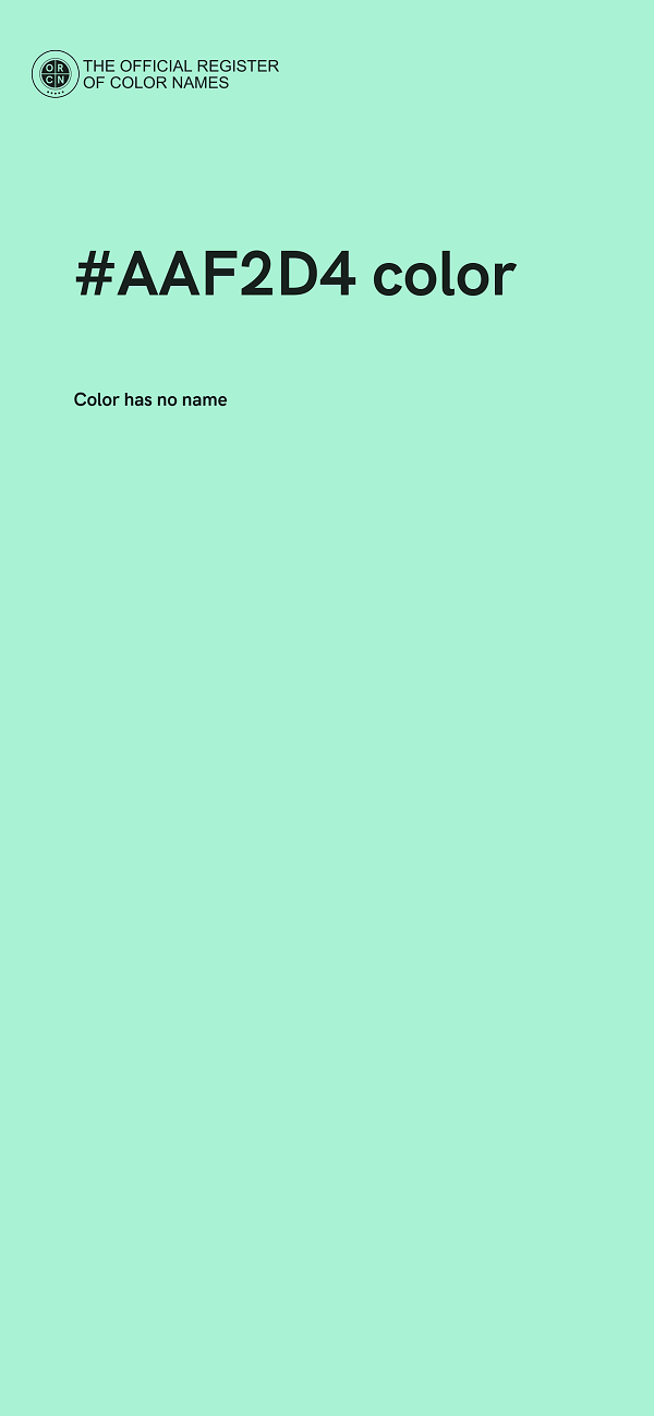 #AAF2D4 color image