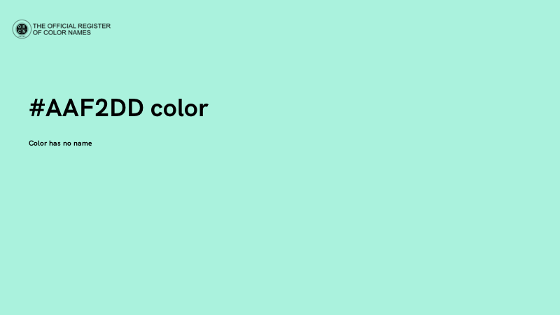 #AAF2DD color image