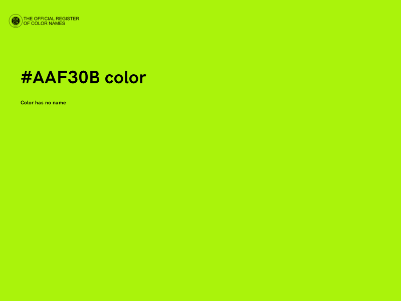 #AAF30B color image