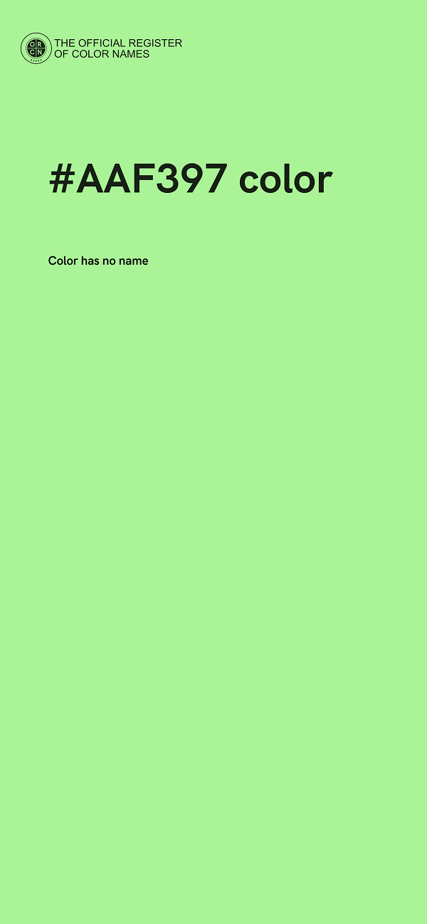 #AAF397 color image