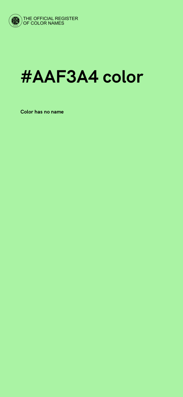#AAF3A4 color image