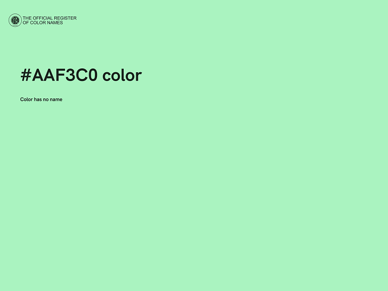 #AAF3C0 color image
