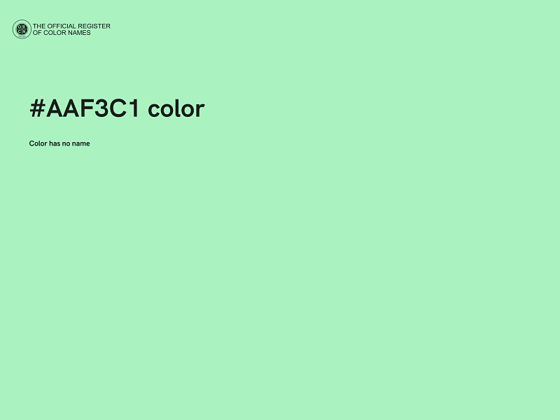 #AAF3C1 color image