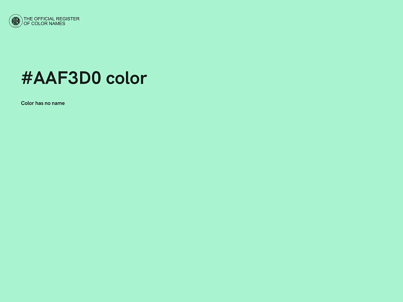 #AAF3D0 color image