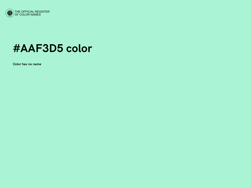 #AAF3D5 color image