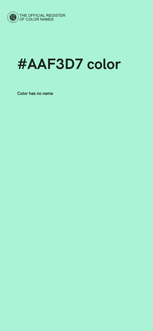 #AAF3D7 color image