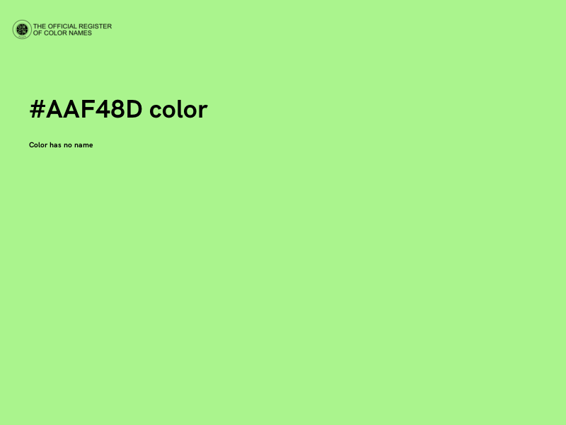 #AAF48D color image