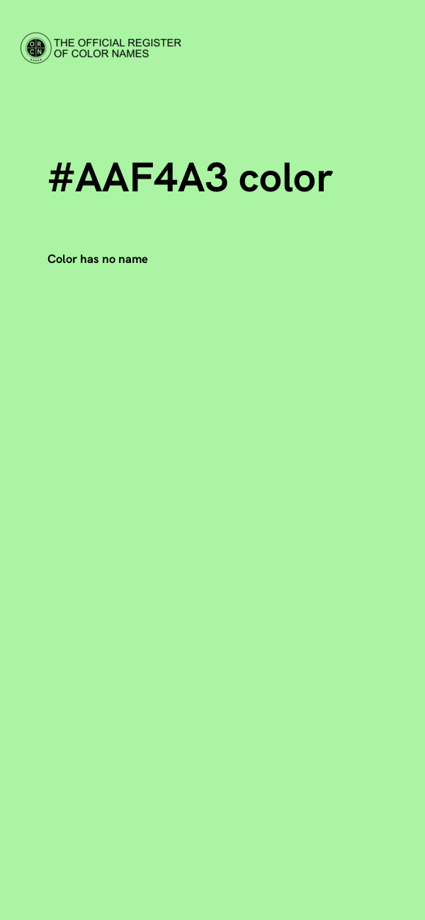 #AAF4A3 color image