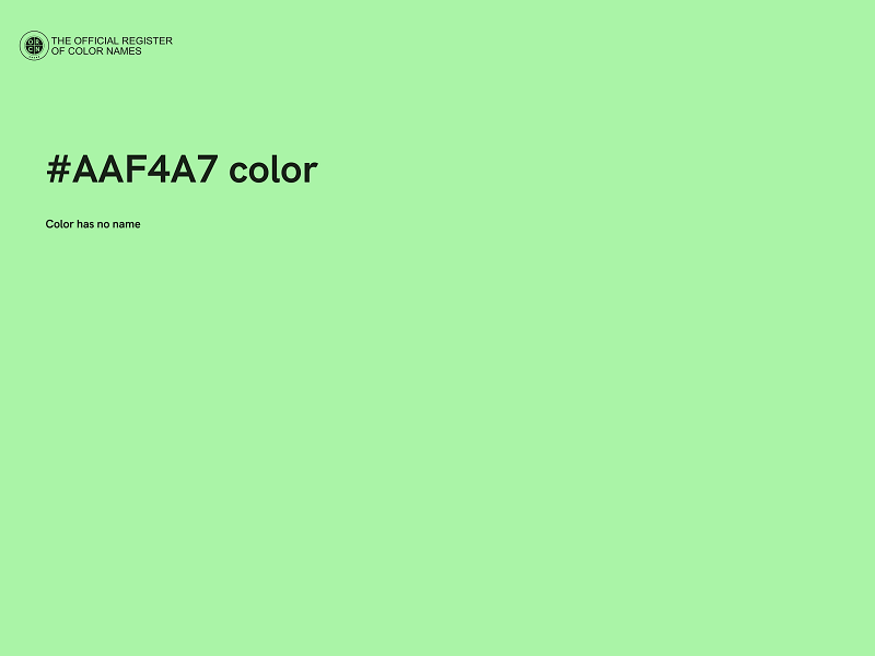 #AAF4A7 color image