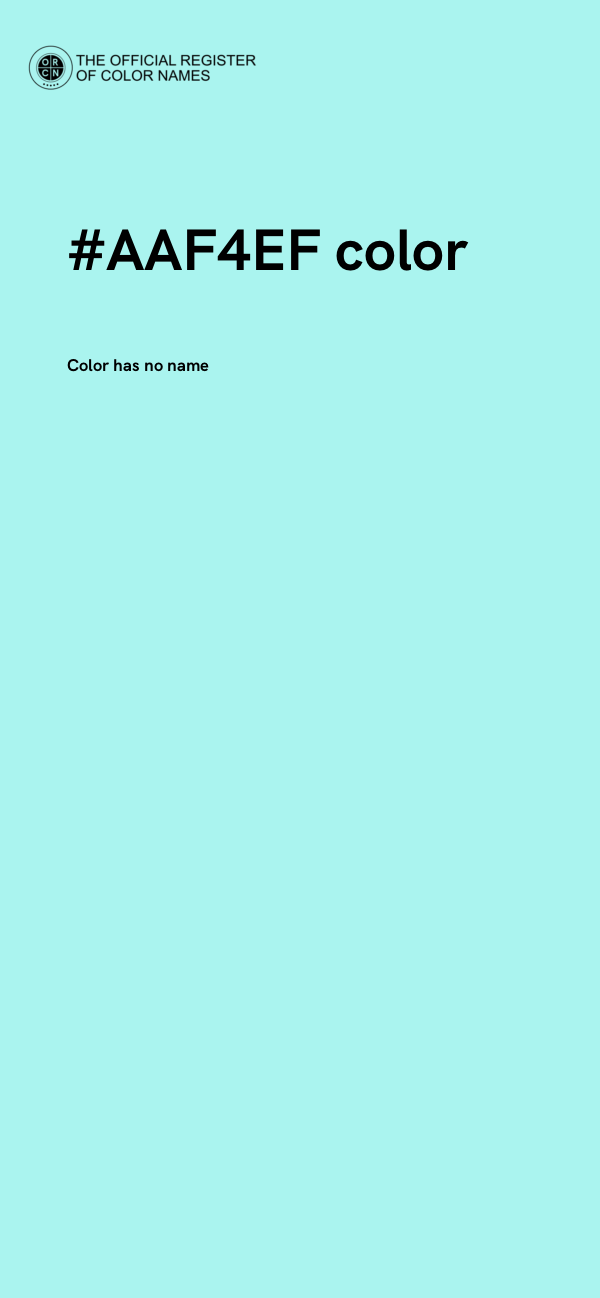 #AAF4EF color image