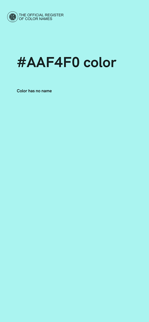 #AAF4F0 color image