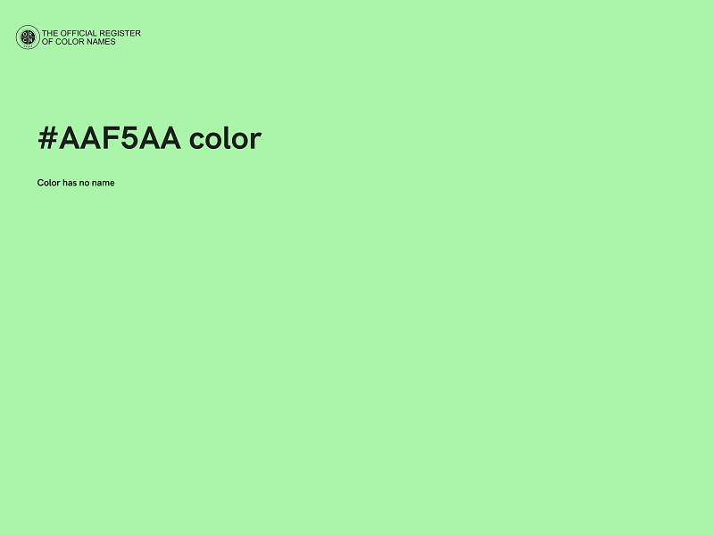 #AAF5AA color image