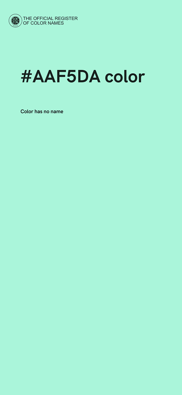 #AAF5DA color image