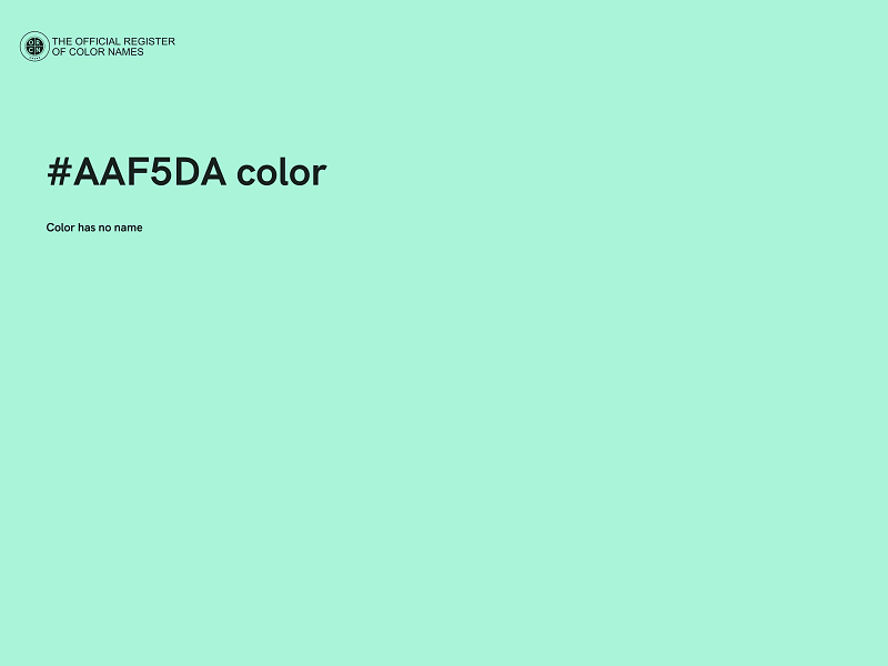 #AAF5DA color image