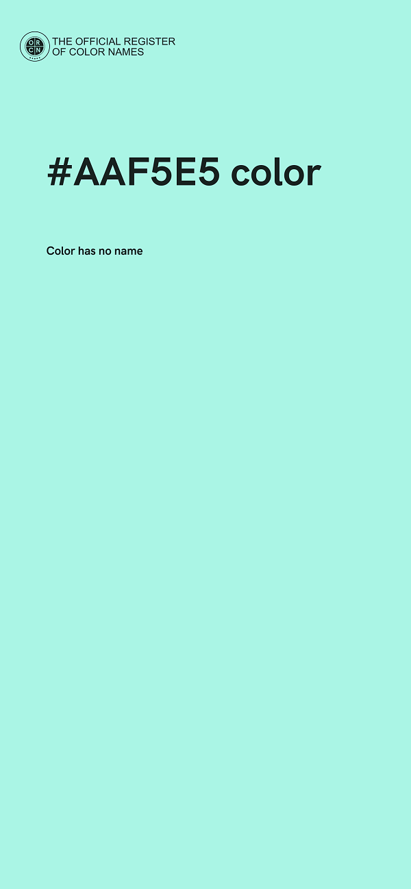 #AAF5E5 color image