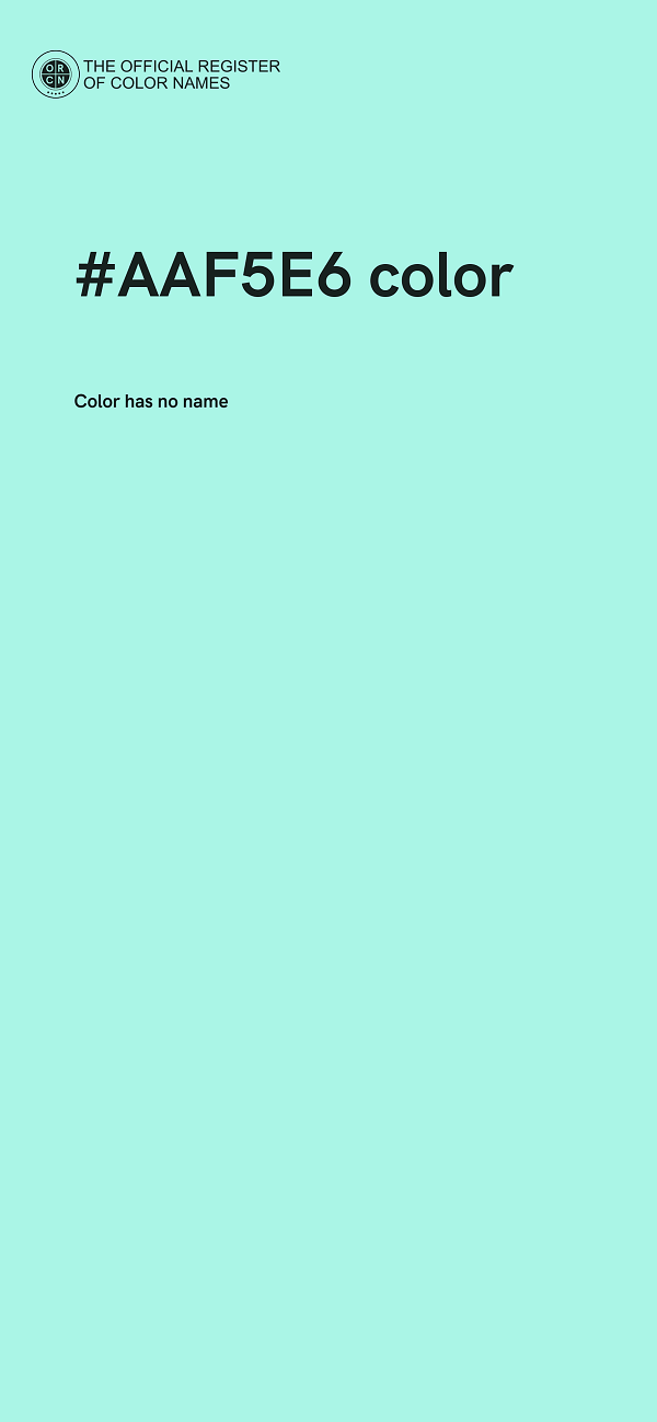 #AAF5E6 color image