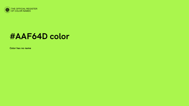#AAF64D color image