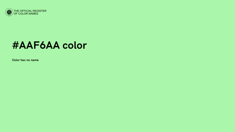 #AAF6AA color image
