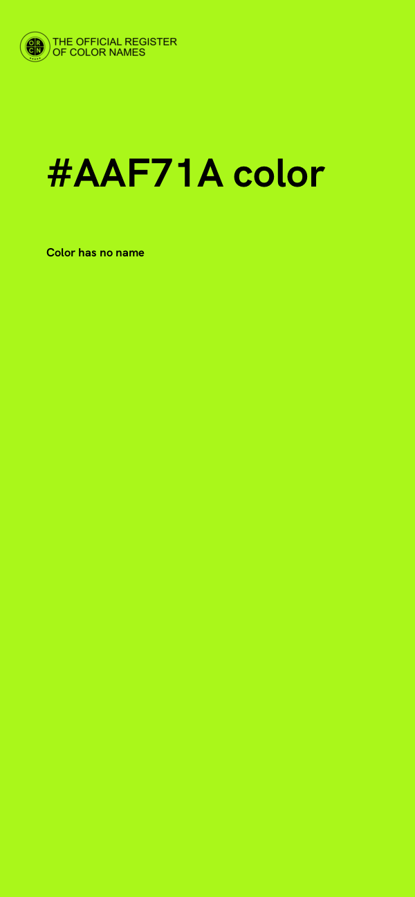 #AAF71A color image