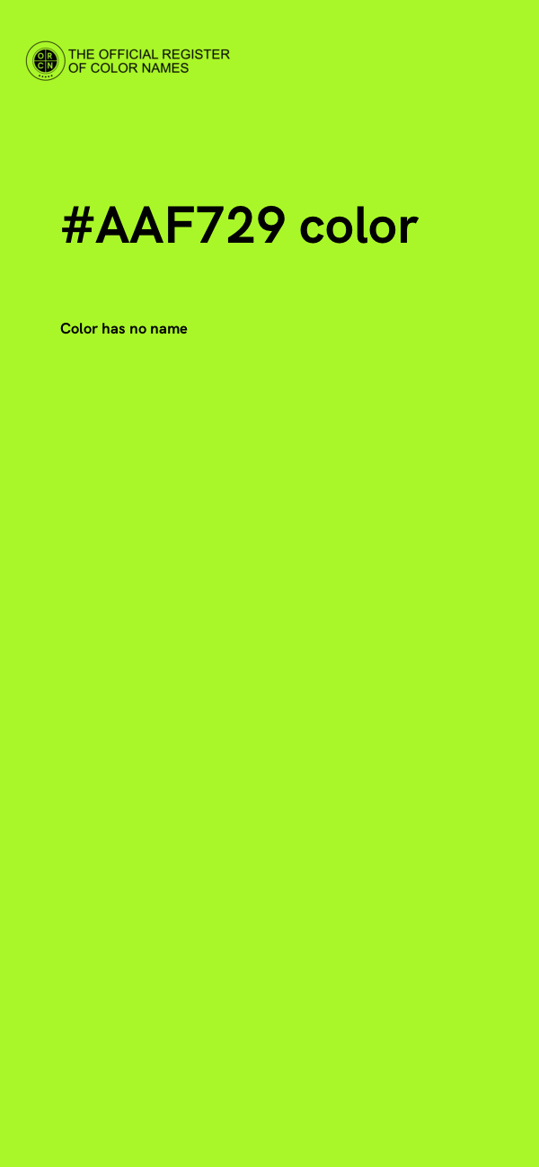 #AAF729 color image