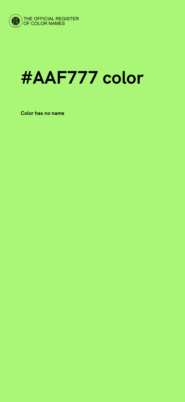 #AAF777 color image