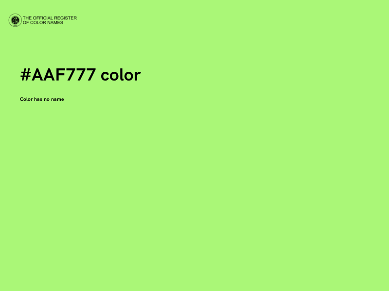 #AAF777 color image