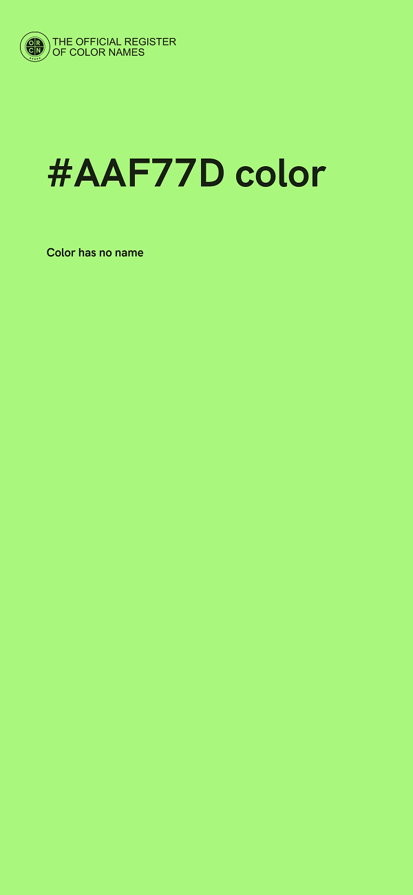 #AAF77D color image