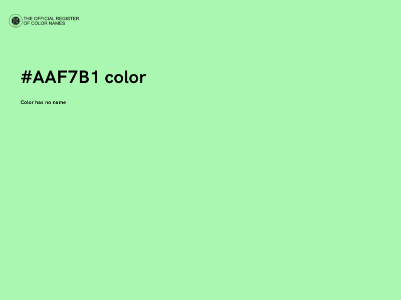 #AAF7B1 color image