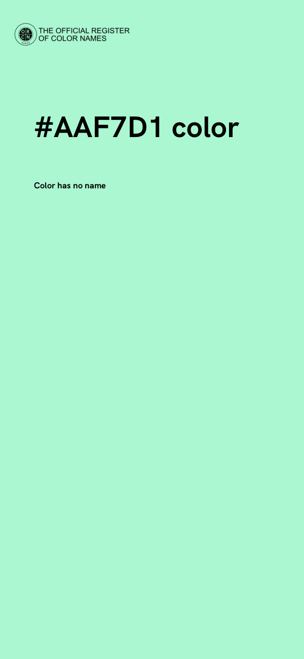 #AAF7D1 color image