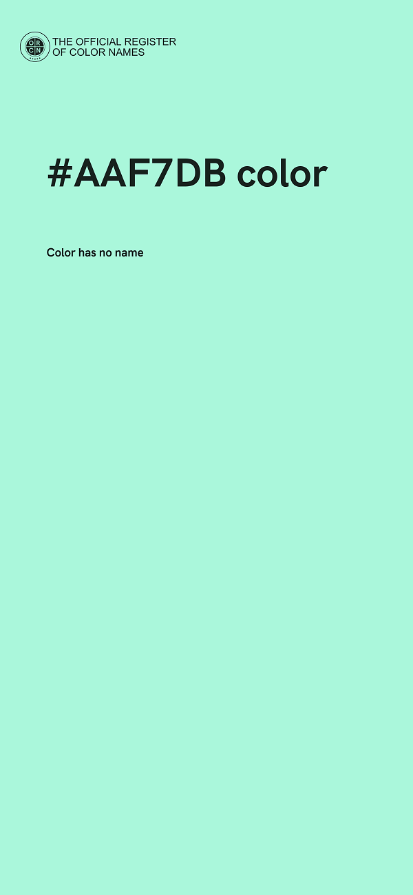 #AAF7DB color image