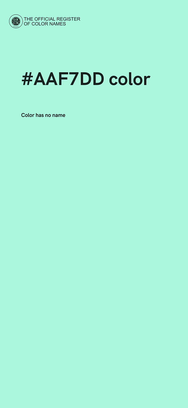 #AAF7DD color image