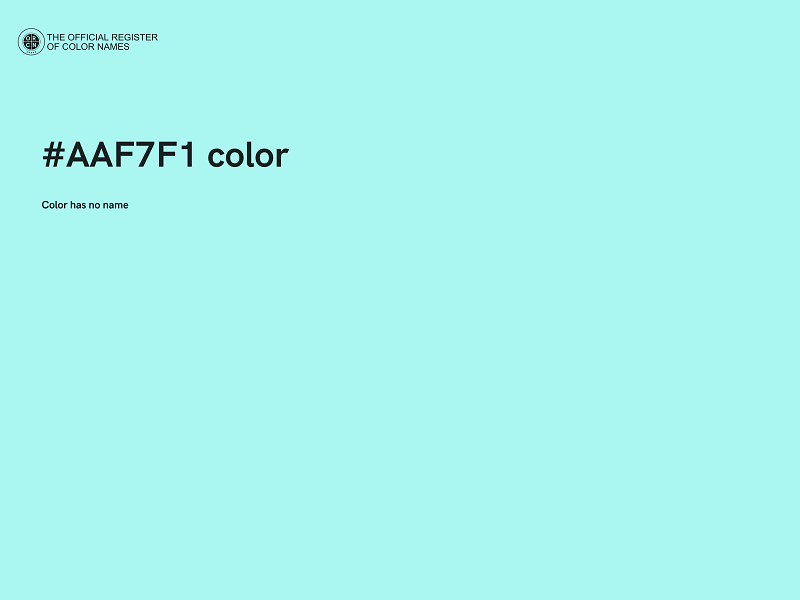 #AAF7F1 color image