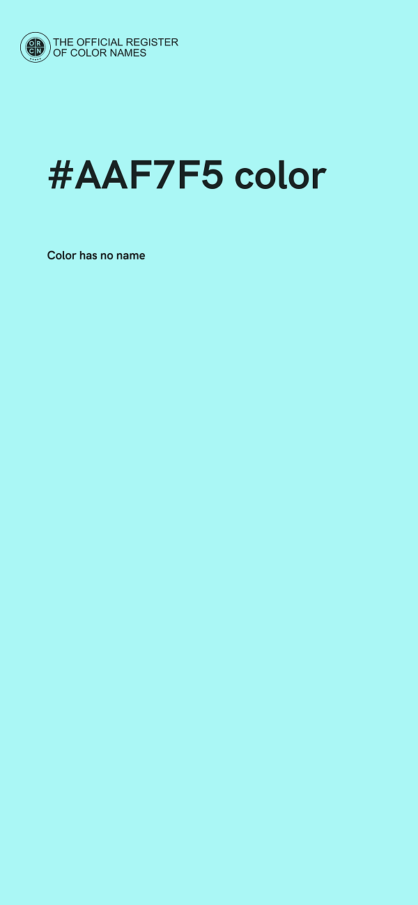 #AAF7F5 color image