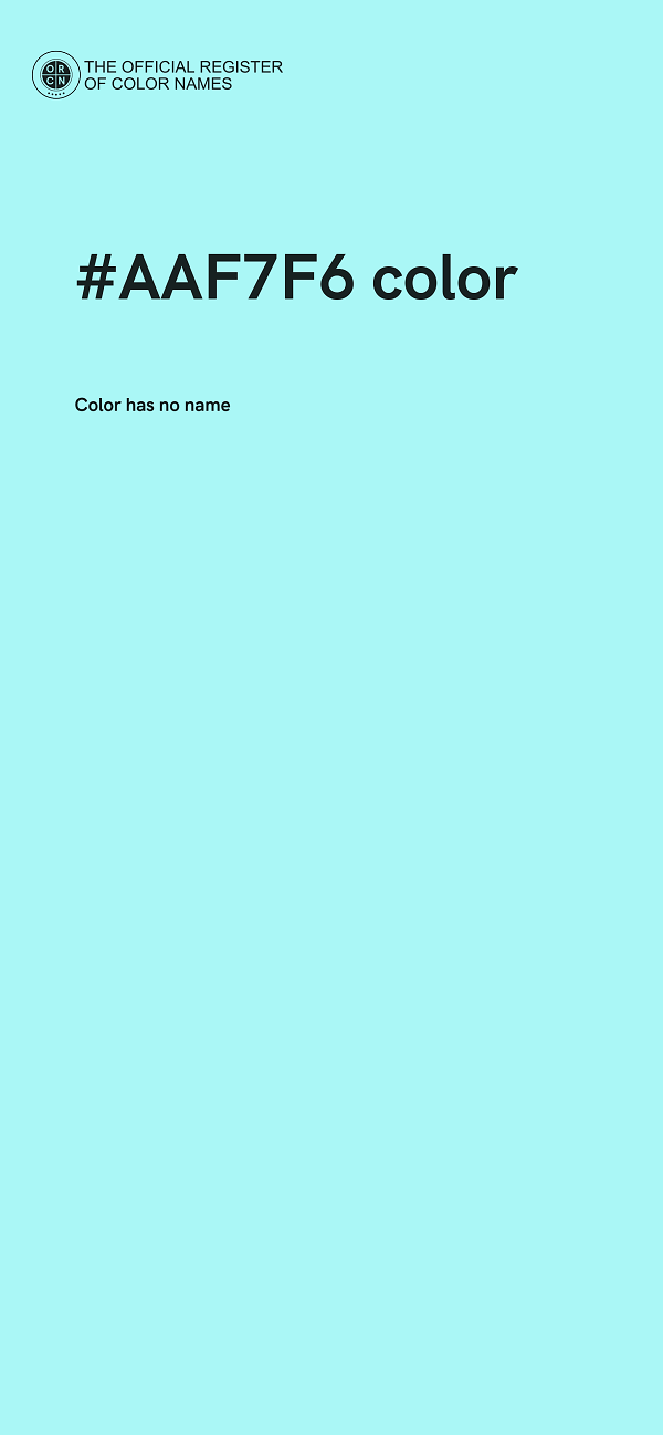 #AAF7F6 color image