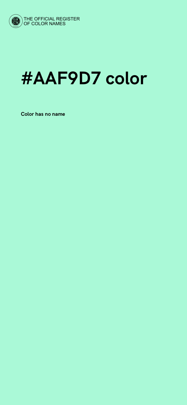 #AAF9D7 color image