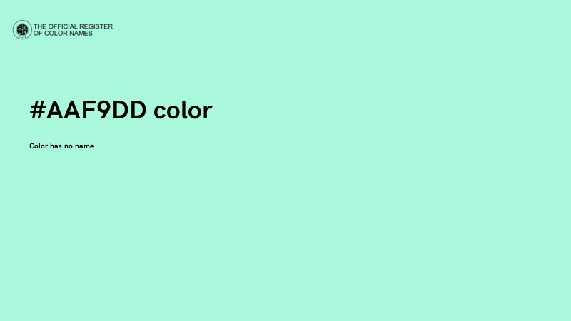 #AAF9DD color image