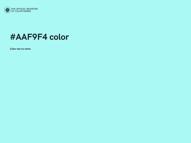 #AAF9F4 color image