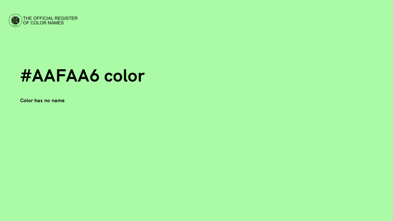 #AAFAA6 color image
