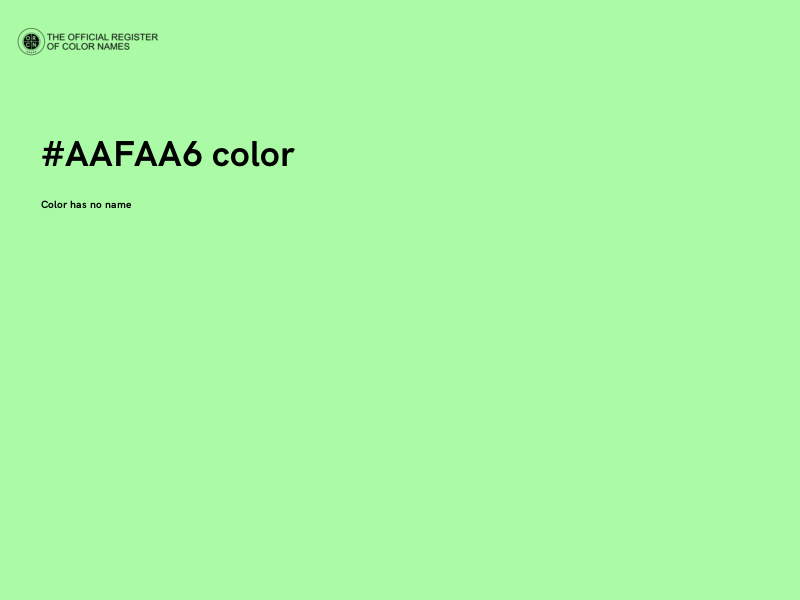 #AAFAA6 color image