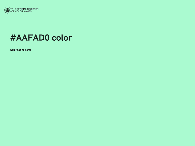 #AAFAD0 color image