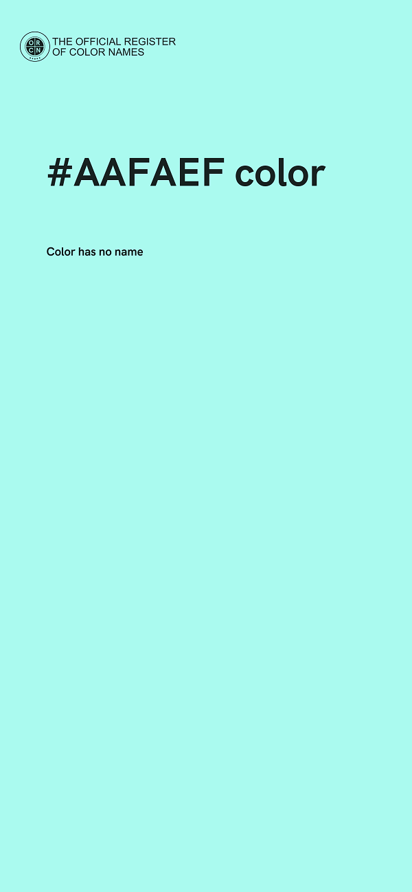#AAFAEF color image