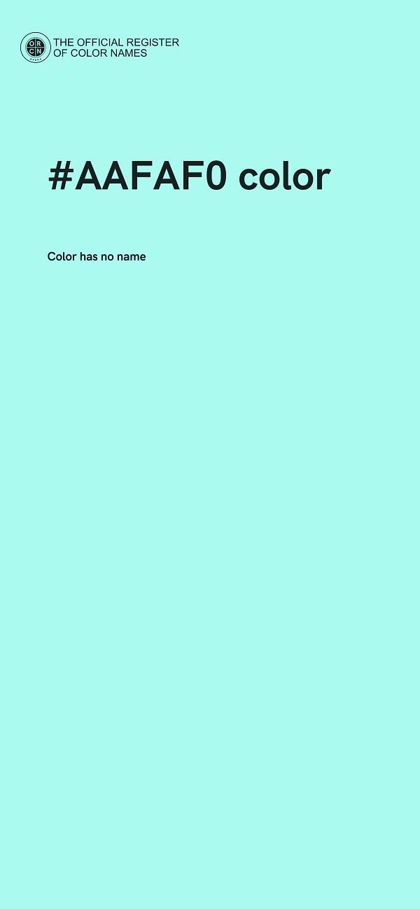 #AAFAF0 color image