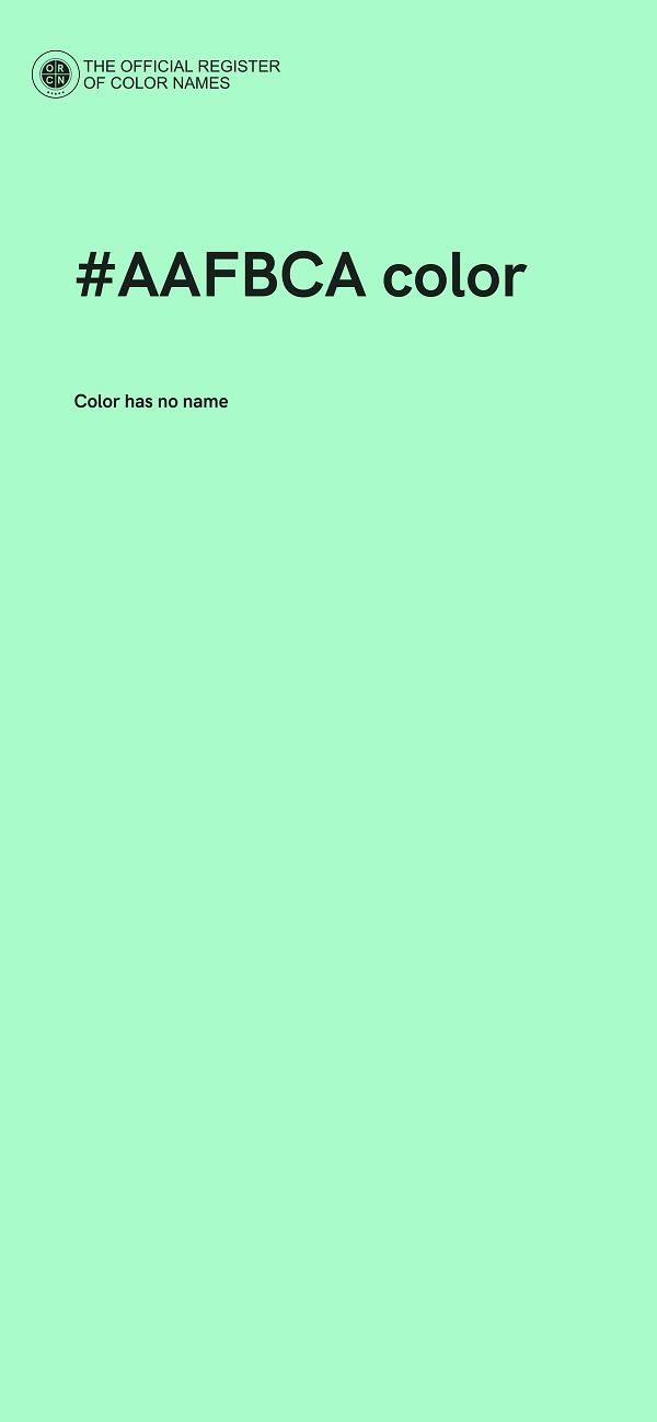 #AAFBCA color image