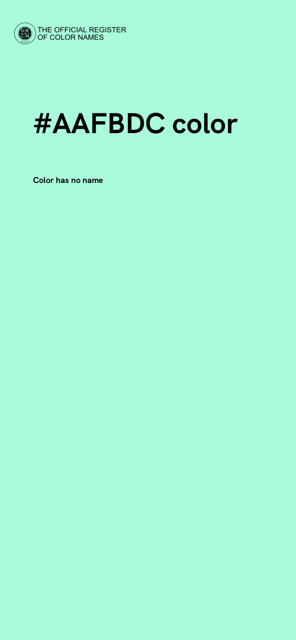 #AAFBDC color image