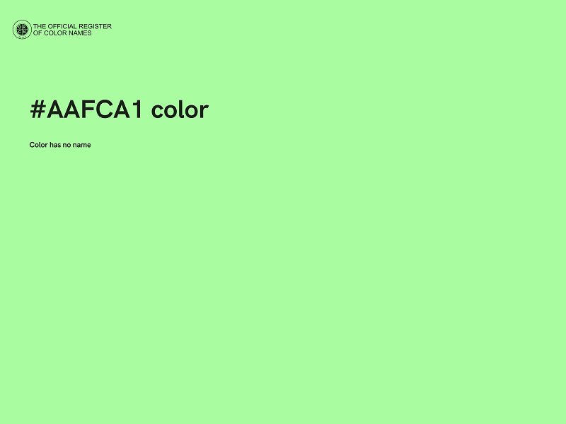 #AAFCA1 color image