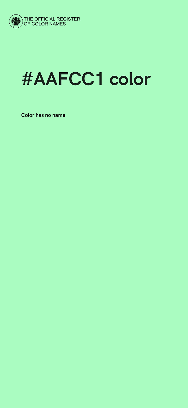 #AAFCC1 color image